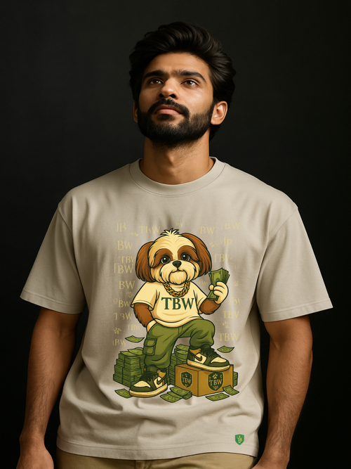 Oversized T-shirt - Touching Money Daily
