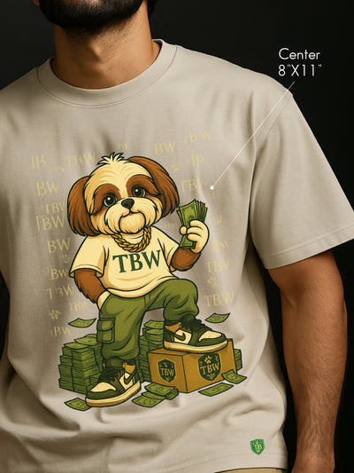 Oversized T-shirt - Touching Money Daily