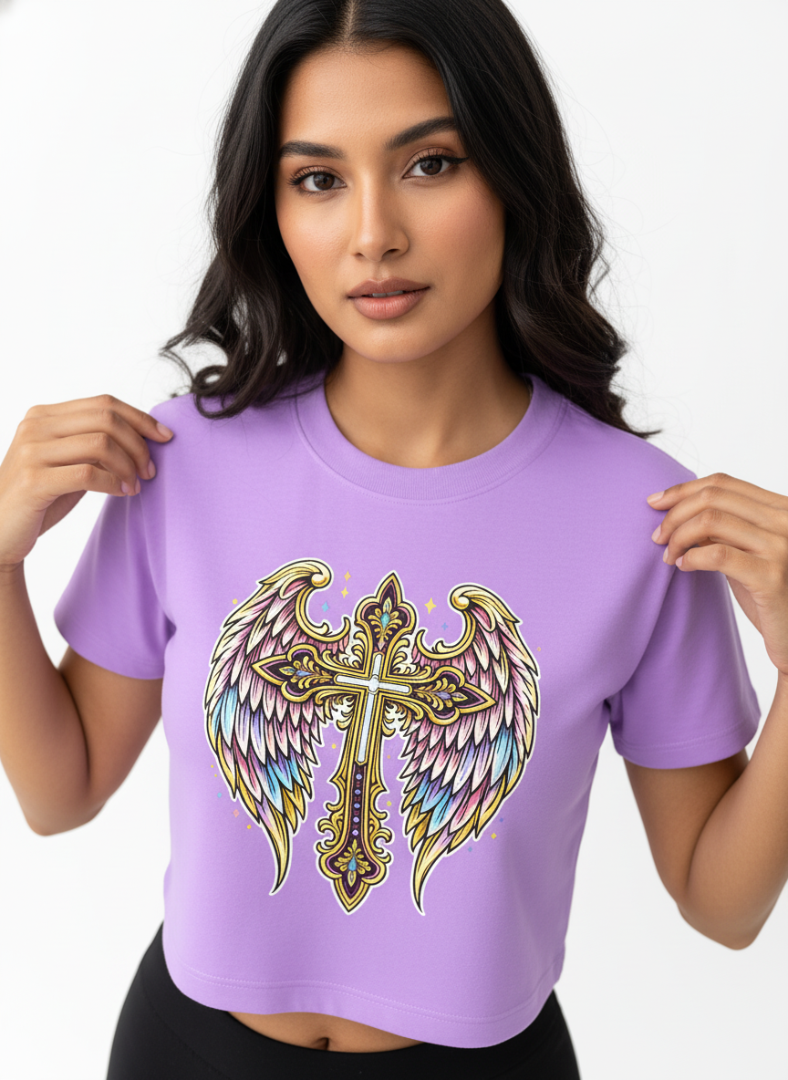 Wings Cross Crop Top - ANGEL GUARD