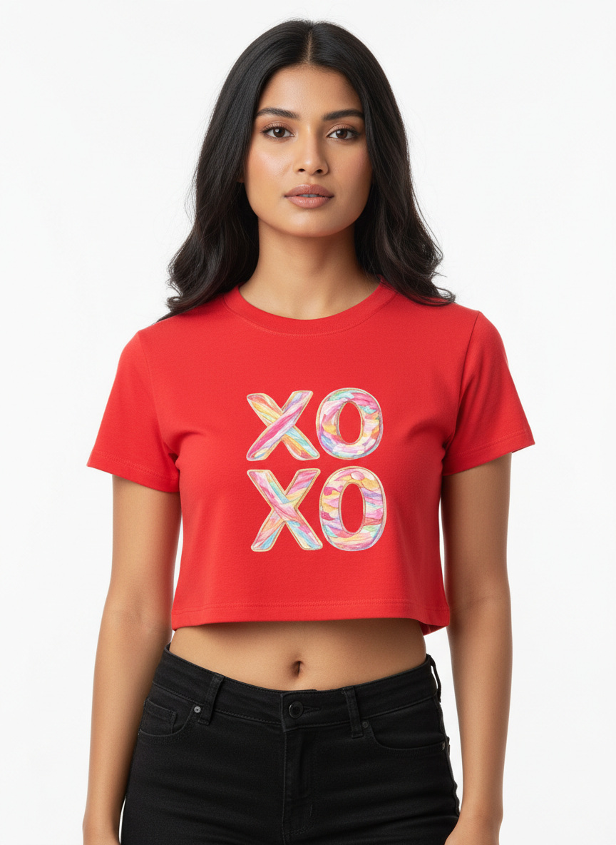 Candy XO Pastel Swirl - Crop Top