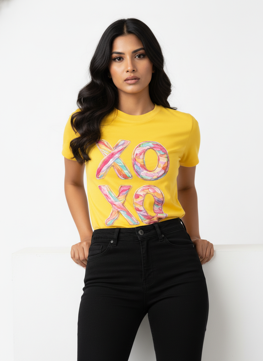 XOXO CANDY POP — THE MULTI-COLOR LOVE BURST TEE (UNISEX)