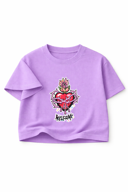 Rebel Flame Crop Top - WILD HEART