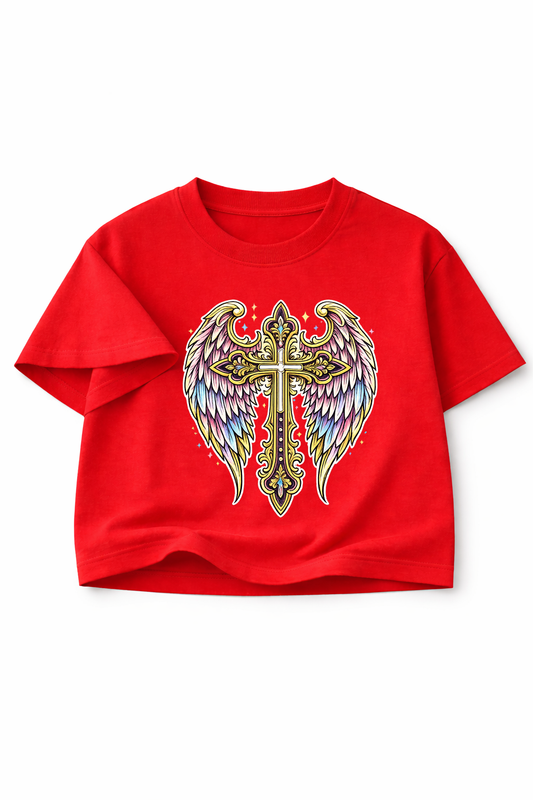 Wings Cross Crop Top - ANGEL GUARD