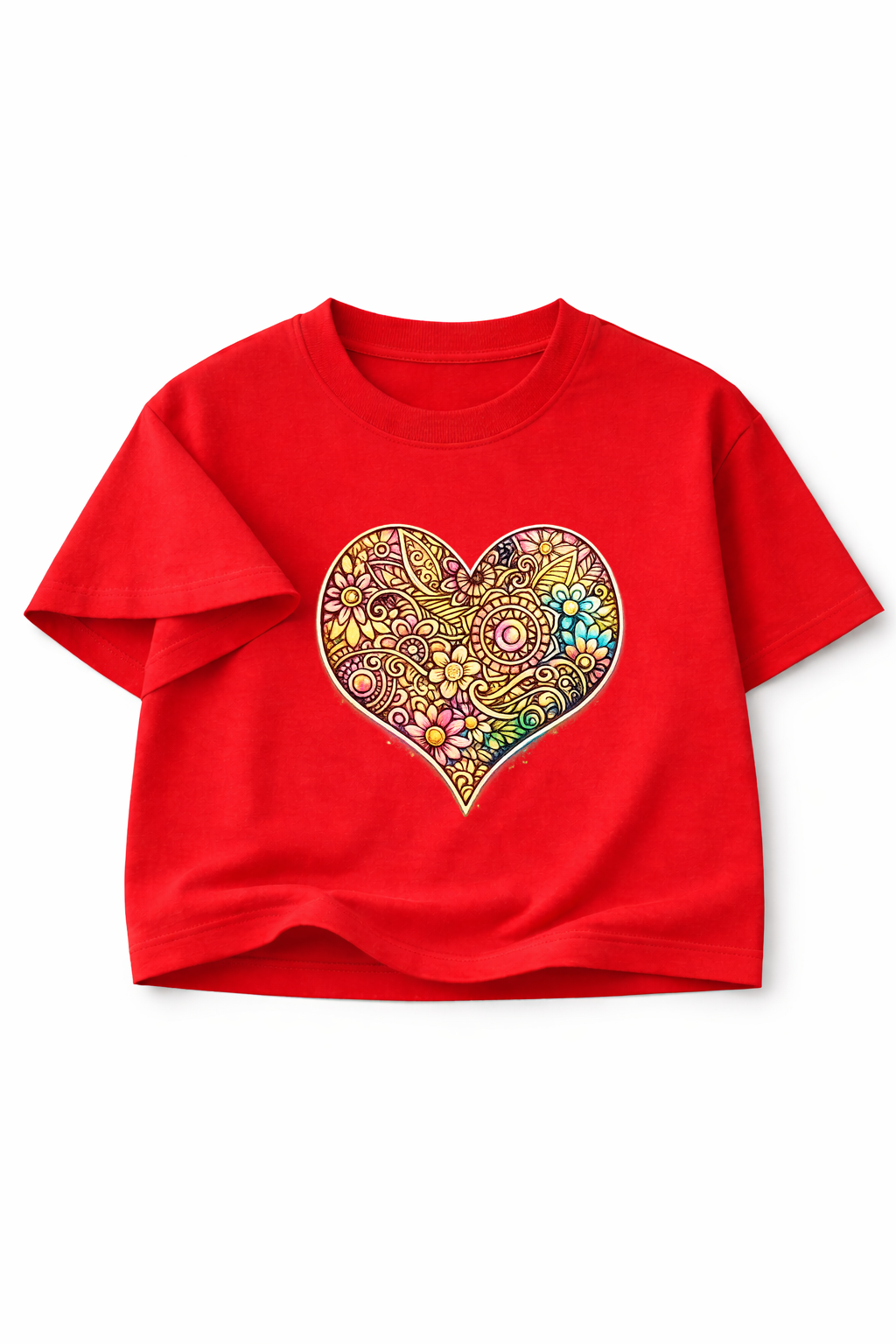 Floral Mandala Crop Top - BLOOMING HEART