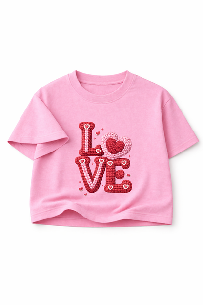Knitted LOVE Candyletters - Crop Top