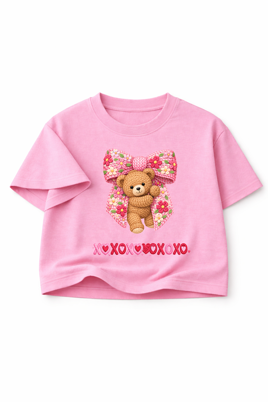 BEARY SWEET LOVEbow – The Cuddliest Valentine Crop Top