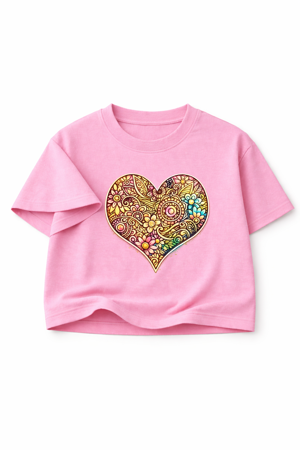 Floral Mandala Crop Top - BLOOMING HEART