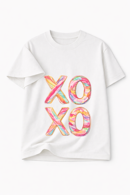 XOXO CANDY POP — THE MULTI-COLOR LOVE BURST TEE (UNISEX)