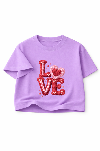 Knitted LOVE Candyletters - Crop Top