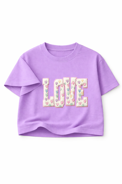 Patchwork LOVE Pop - Crop Top