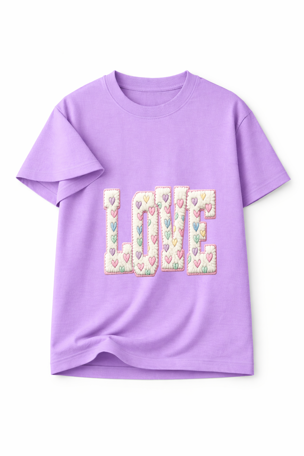 CANDY–PUFF LOVE — THE PASTEL HEART PATCH TEE (UNISEX)
