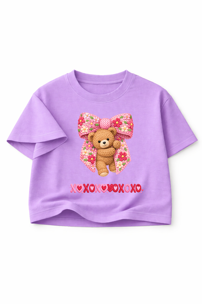 BEARY SWEET LOVEbow – The Cuddliest Valentine Crop Top