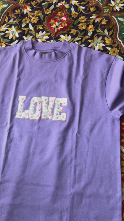 CANDY–PUFF LOVE — THE PASTEL HEART PATCH TEE (UNISEX)