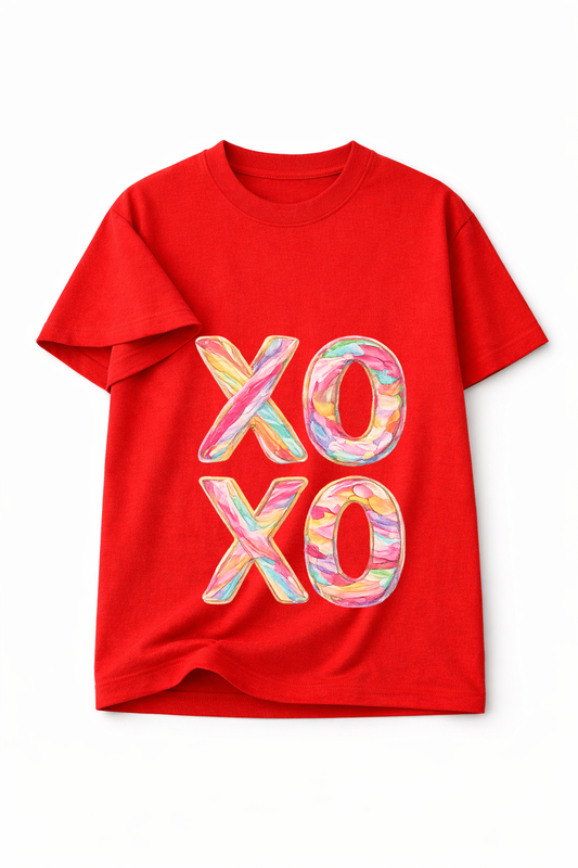 XOXO CANDY POP — THE MULTI-COLOR LOVE BURST TEE (UNISEX)