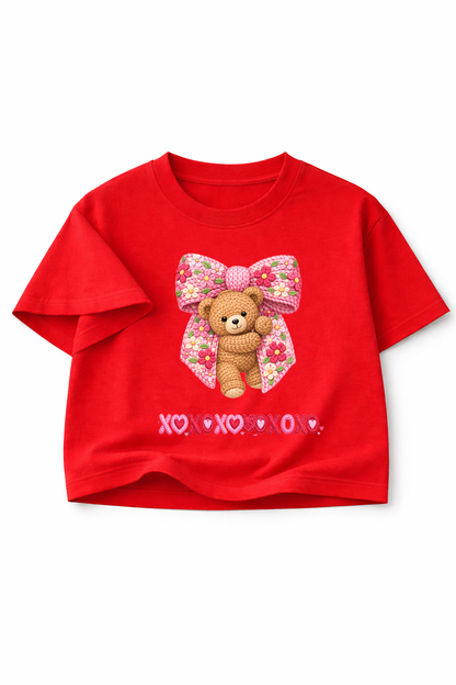 BEARY SWEET LOVEbow – The Cuddliest Valentine Crop Top