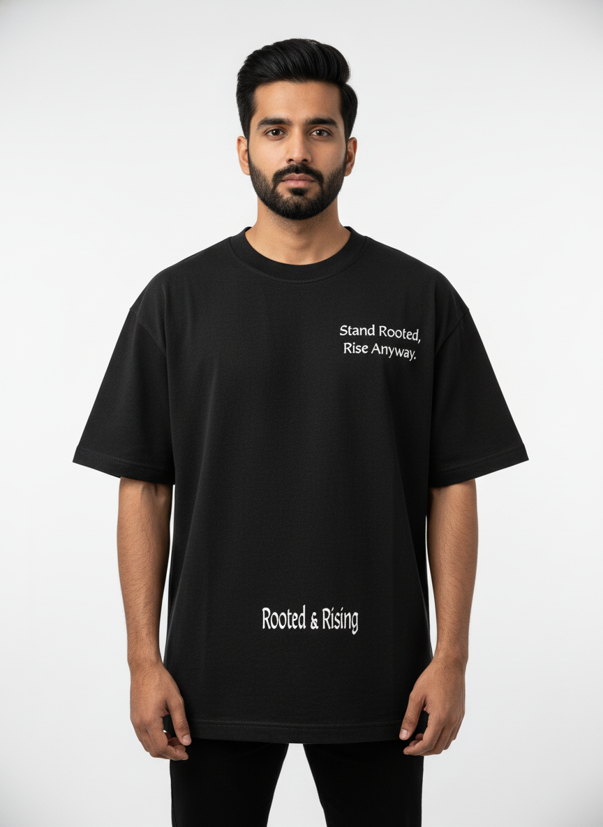 Oversized T-Shirt - 
ROOTED & RISING (SERPENT)