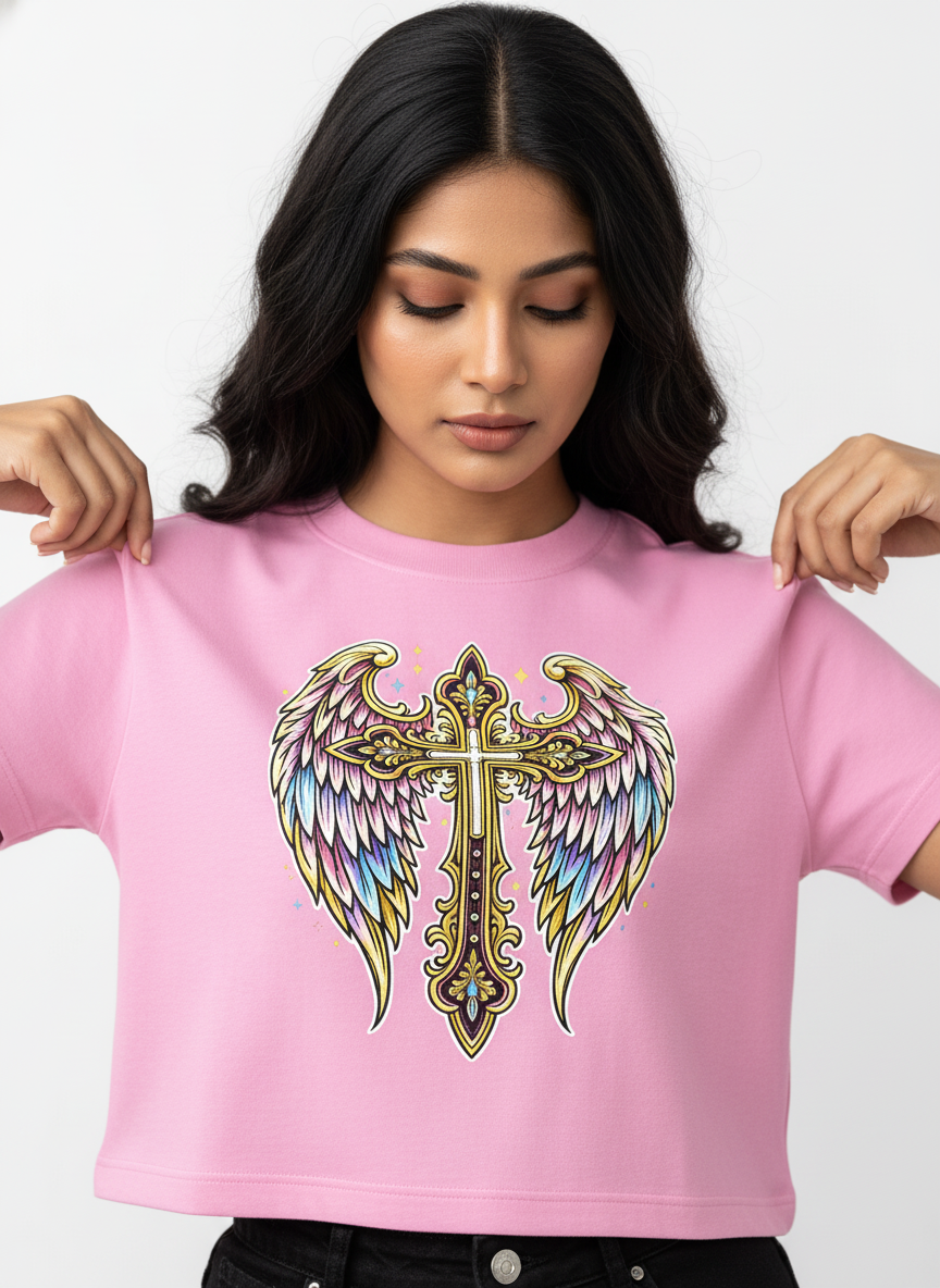 Wings Cross Crop Top - ANGEL GUARD