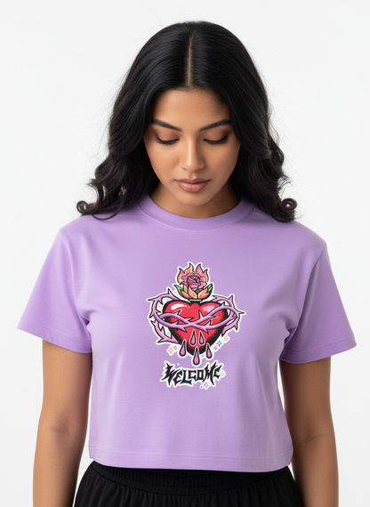 Rebel Flame Crop Top - WILD HEART