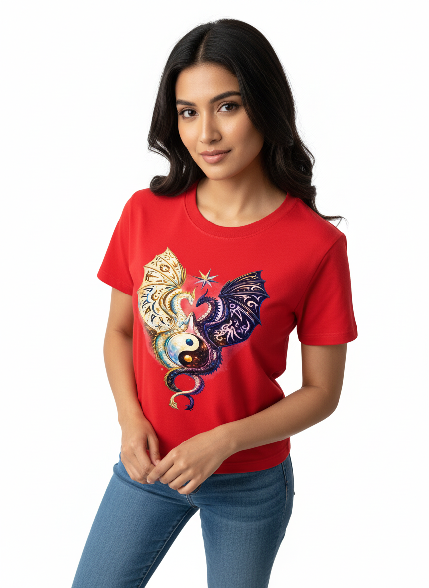 Yin Yang Crop Top - 🐉 DUAL DRAGON