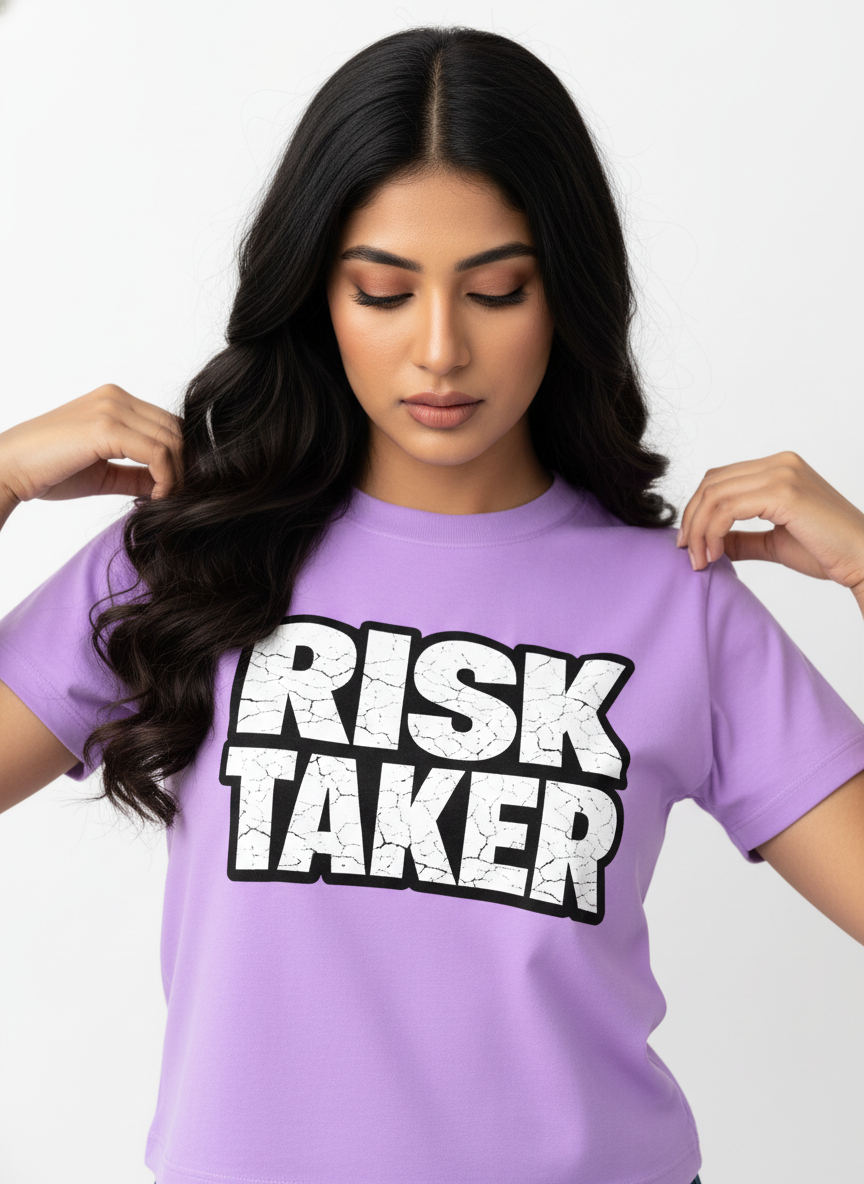 Statement Crop Top - 💜 RISK TAKER