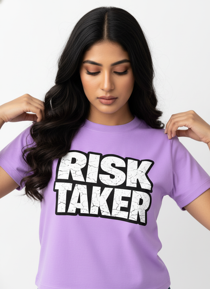 Statement Crop Top - 💜 RISK TAKER