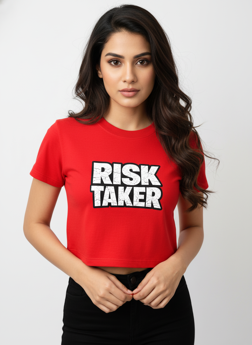 Statement Crop Top - 💜 RISK TAKER
