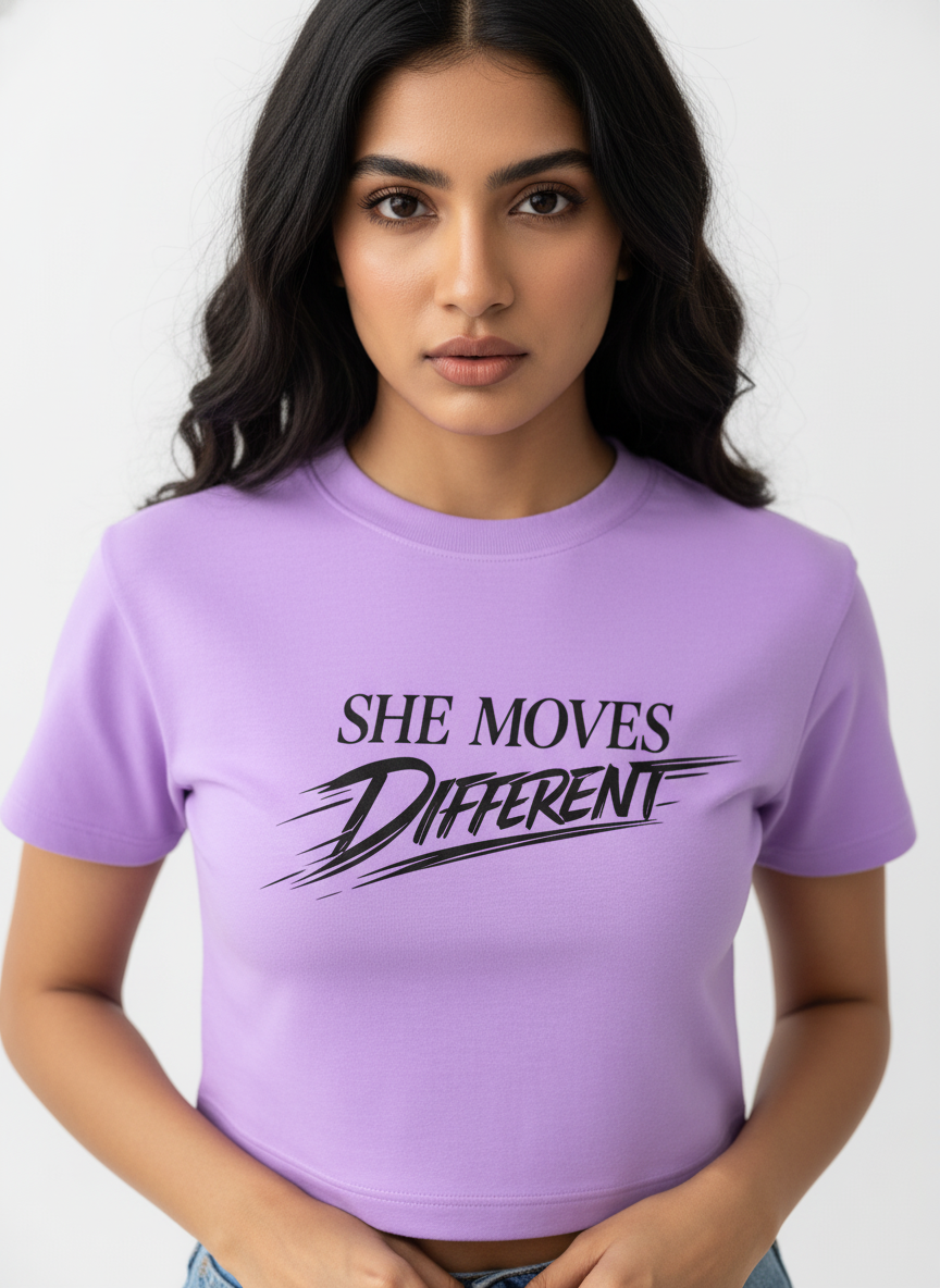 Attitude Crop Top - ❤️ SHE MOVES DIFFERENT