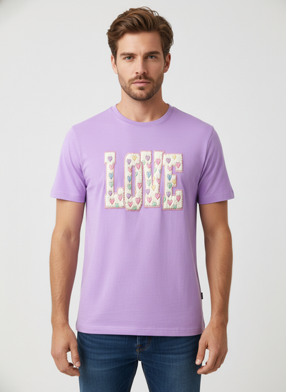 CANDY–PUFF LOVE — THE PASTEL HEART PATCH TEE (UNISEX)