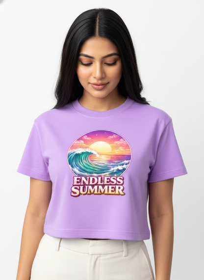 Ocean Wave Crop Top - ENDLESS SUMMER