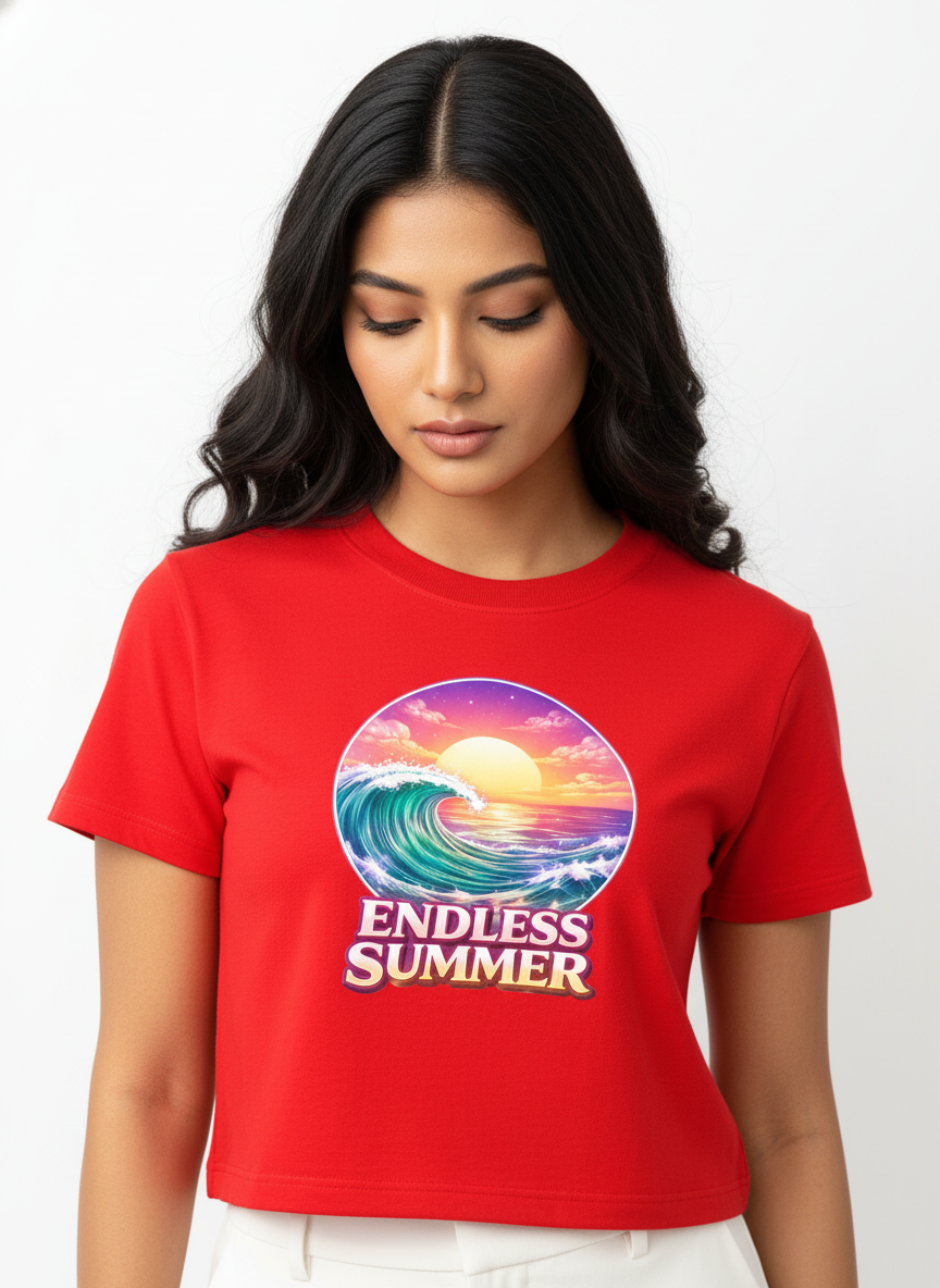Ocean Wave Crop Top - ENDLESS SUMMER