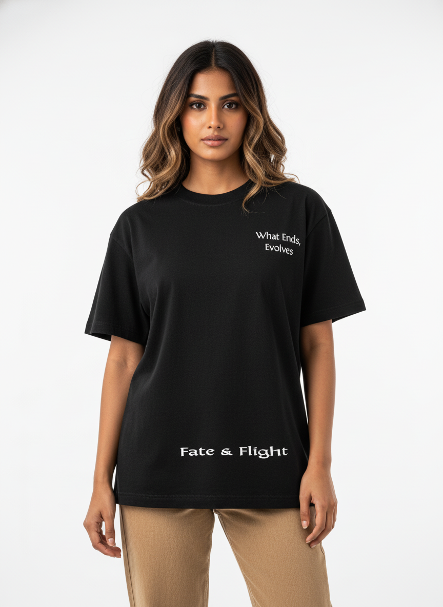 Oversized T-Shirt - 
FATE & FLIGHT (RAVEN)