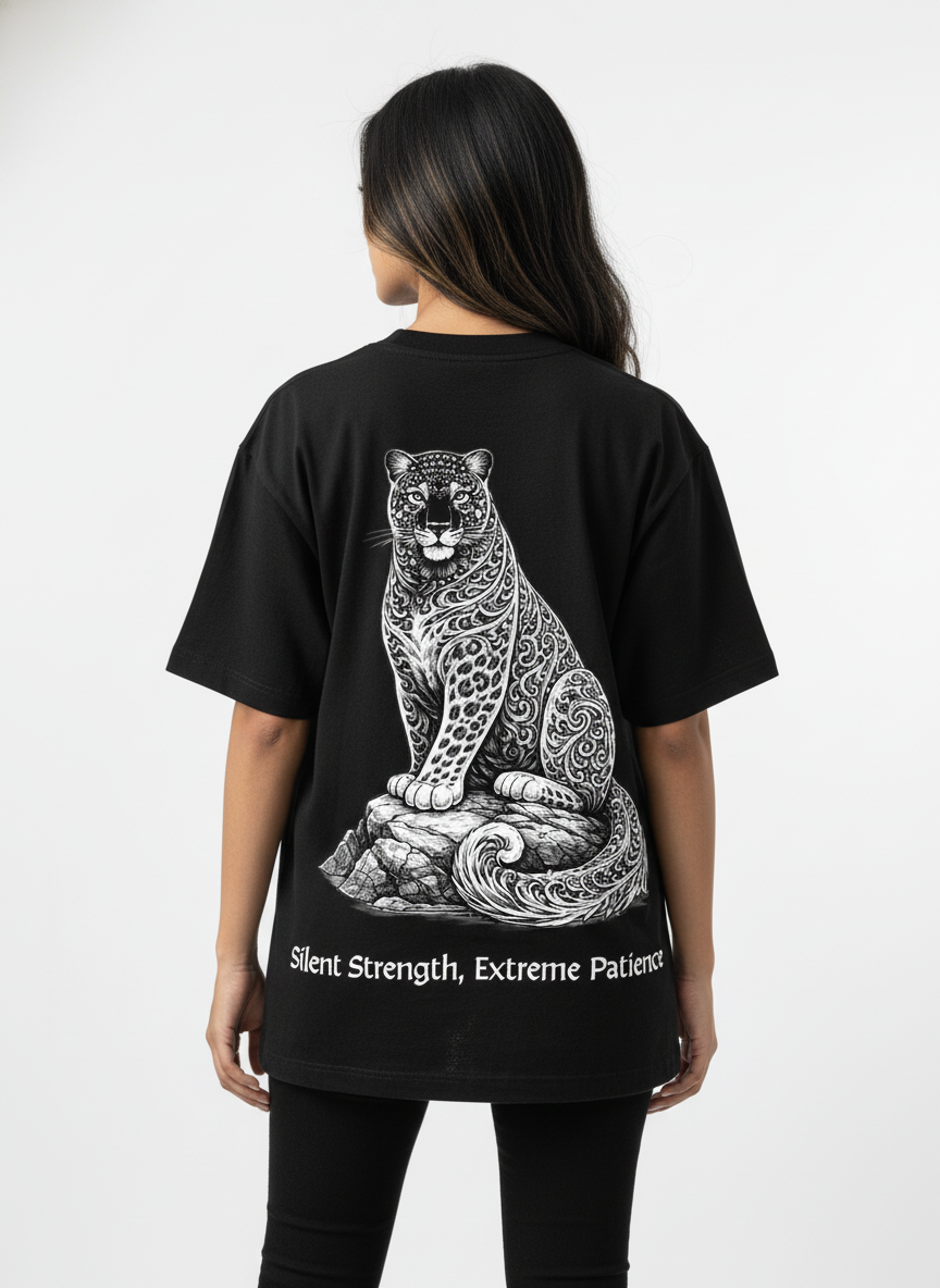 Oversized T-Shirt - 
SILENT STRENGTH (LEOPARD)