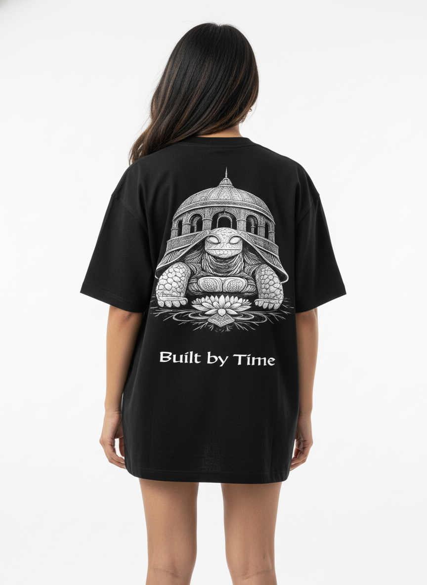 Oversized T-Shirt - 
BUILT BY TIME (RESILIENCE TORTOISE)