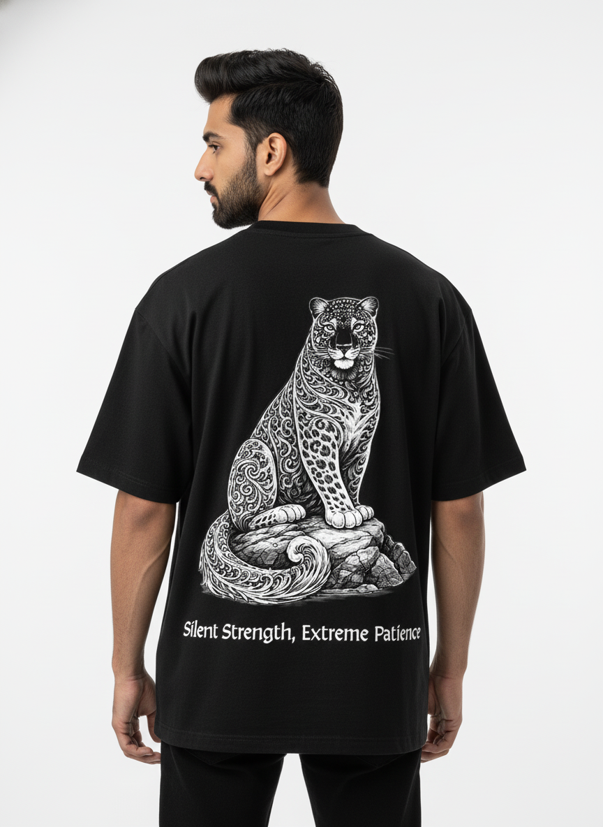 Oversized T-Shirt - 
SILENT STRENGTH (LEOPARD)