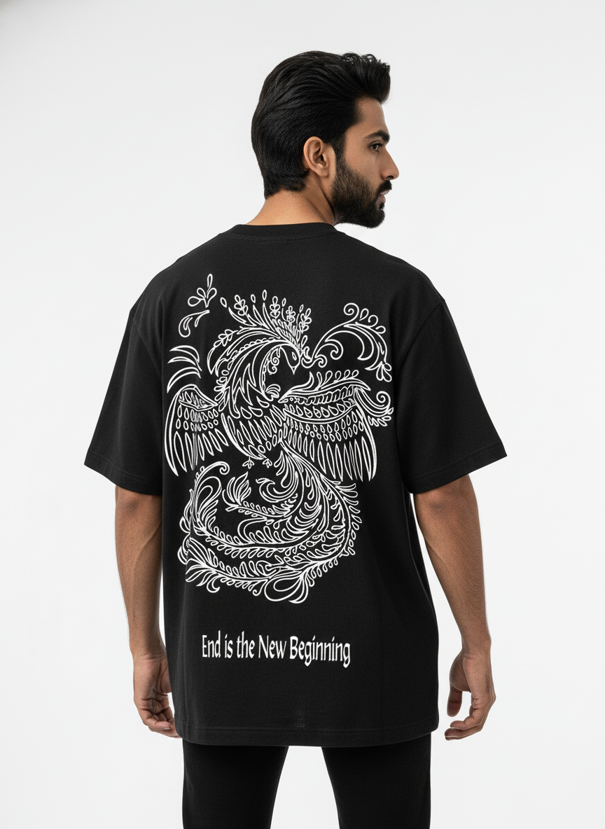 Oversized T-Shirt - 
CYCLE OF FAITH (PHOENIX)