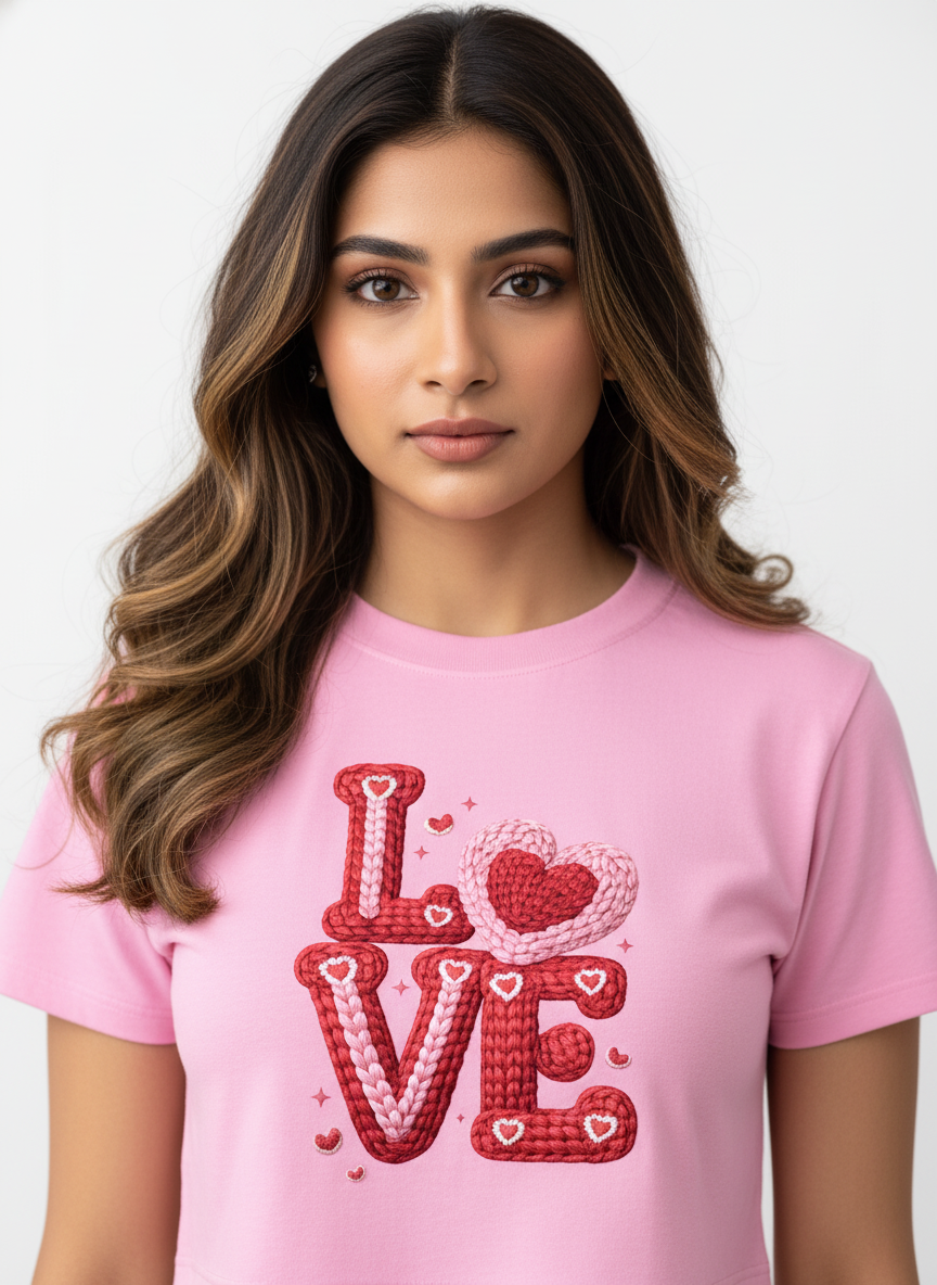 Knitted LOVE Candyletters - Crop Top
