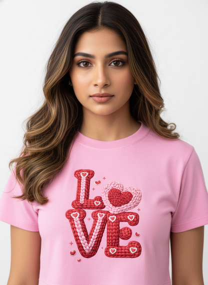 Knitted LOVE Candyletters - Crop Top