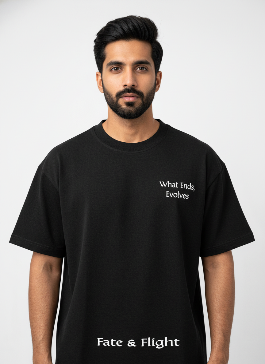 Oversized T-Shirt - 
FATE & FLIGHT (RAVEN)