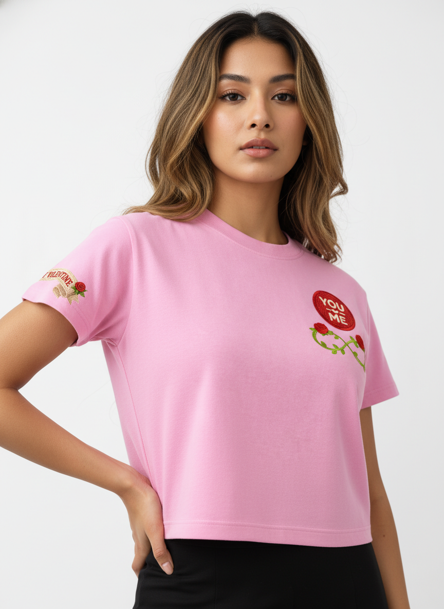 Forever Valentine Badge - Crop Top