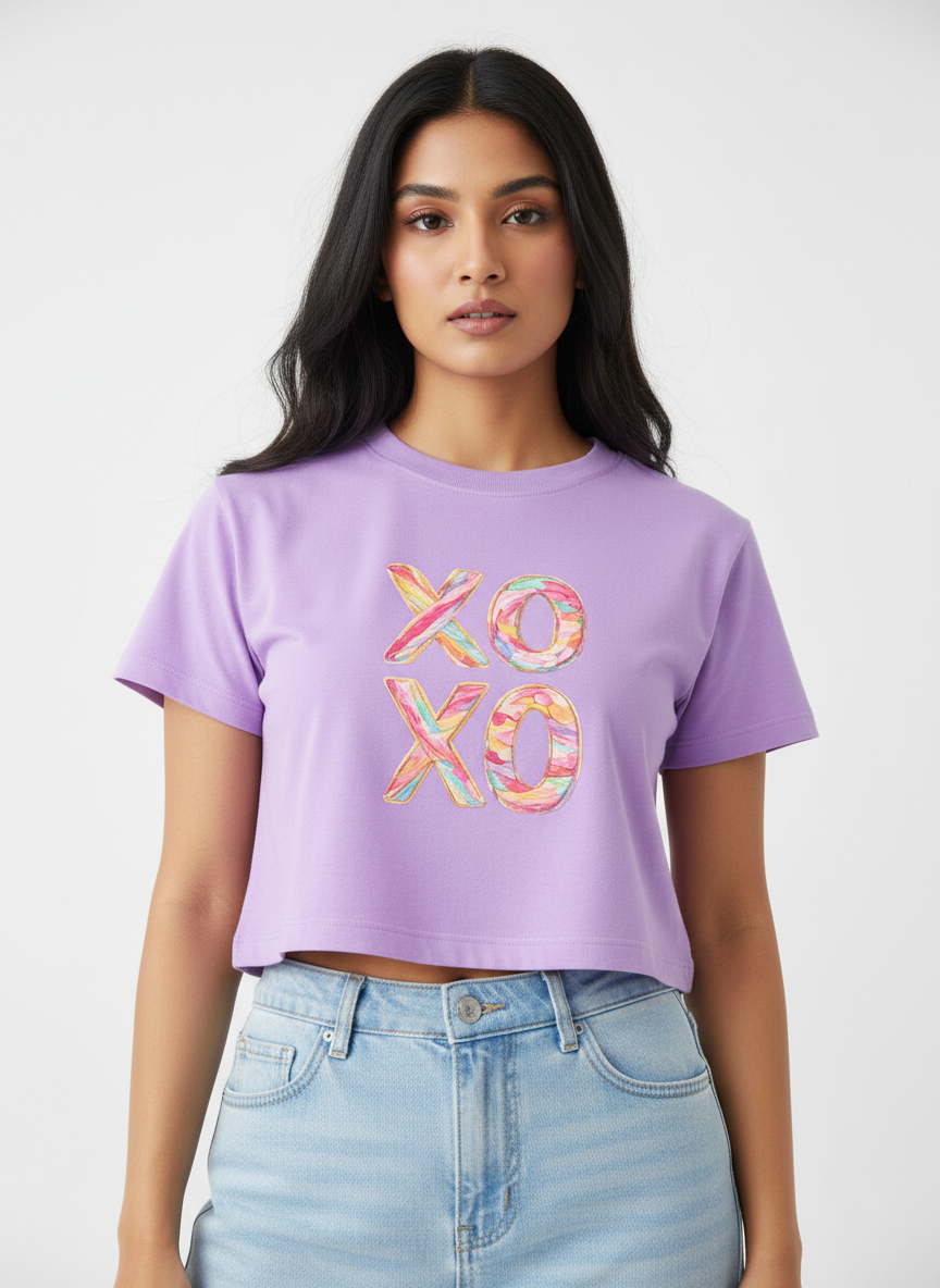 Candy XO Pastel Swirl - Crop Top