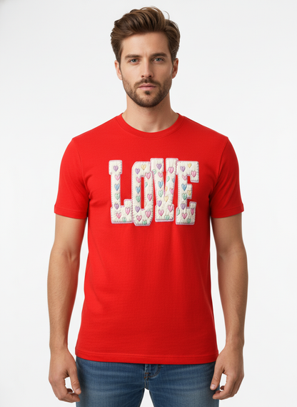 CANDY–PUFF LOVE — THE PASTEL HEART PATCH TEE (UNISEX)