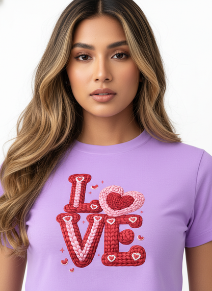 Knitted LOVE Candyletters - Crop Top
