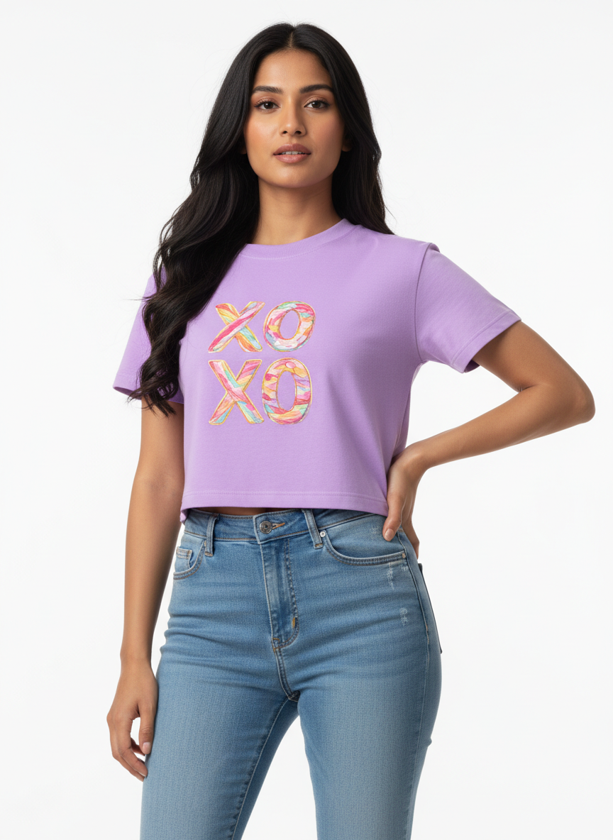 Candy XO Pastel Swirl - Crop Top