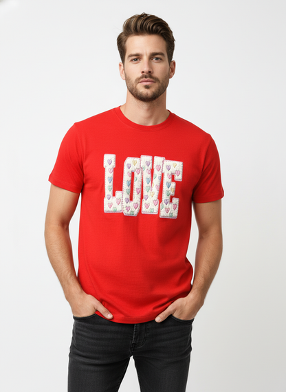 CANDY–PUFF LOVE — THE PASTEL HEART PATCH TEE (UNISEX)