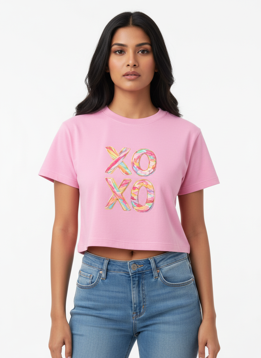 Candy XO Pastel Swirl - Crop Top