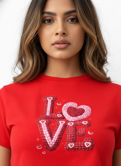 Knitted LOVE Candyletters - Crop Top
