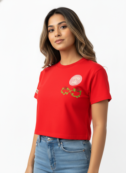 Forever Valentine Badge - Crop Top