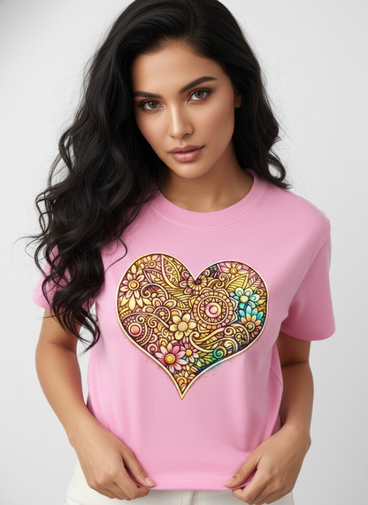 Floral Mandala Crop Top - BLOOMING HEART