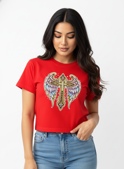 Wings Cross Crop Top - ANGEL GUARD