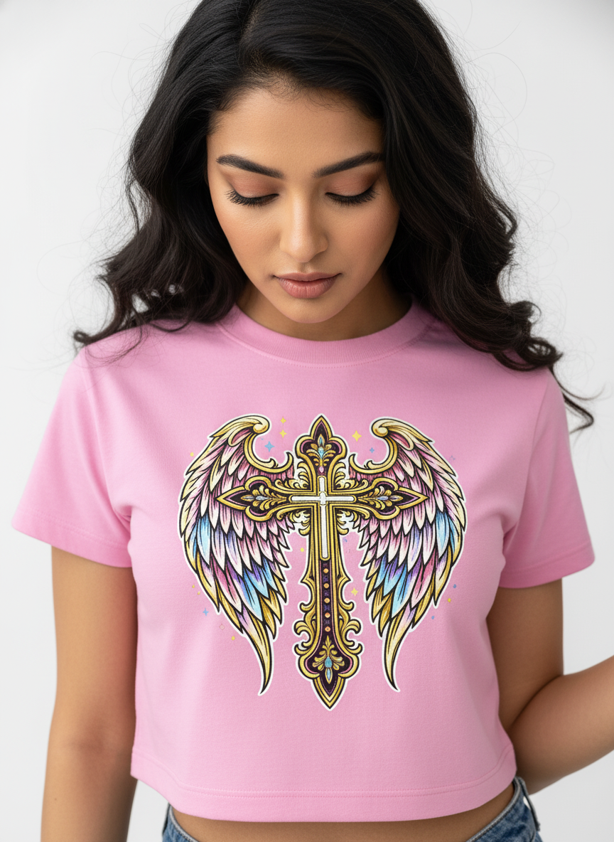 Wings Cross Crop Top - ANGEL GUARD